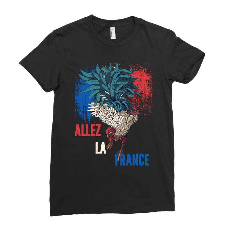 Trending France Coq French Flag Ladies Fitted T-Shirt by bummercaught | Artistshot