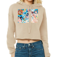 Monogatari Series   Group Summer Cropped Hoodie | Artistshot