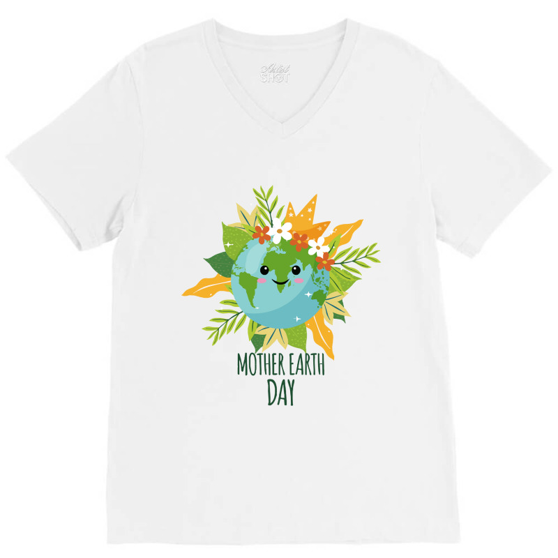 Happy Mother Earth Day8xrlbscfoq 70 V-Neck Tee by LarryArtist | Artistshot