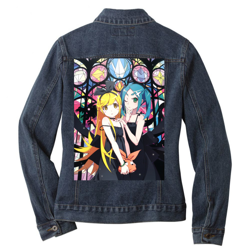 Monogatari Series   Shinobu & Otsugi Ladies Denim Jacket by avilesjorhama | Artistshot