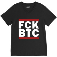 Fuck Bitcoin V-neck Tee | Artistshot