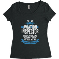 Aircraft Aviation Inspector Gift Women's Triblend Scoop T-shirt | Artistshot