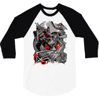 Angel Dust Demon Design   Hazbin Hotel 3/4 Sleeve Shirt | Artistshot