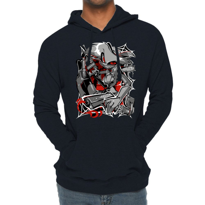 Angel Dust Demon Design   Hazbin Hotel Lightweight Hoodie by daniyaonan9 | Artistshot