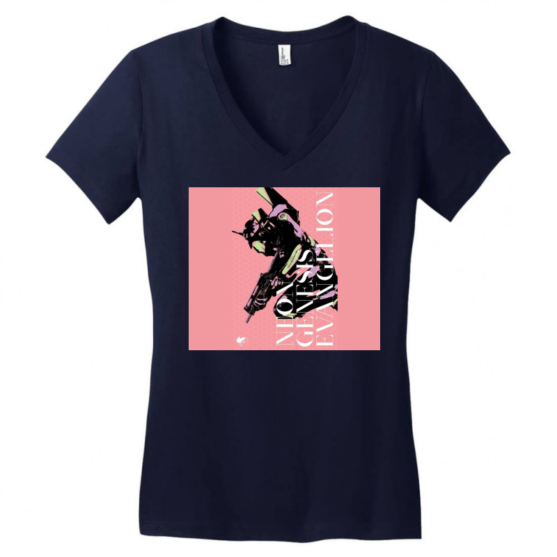 Neon Genesis Evangelion 8 Women's V-Neck T-Shirt by shafaqrabohz | Artistshot