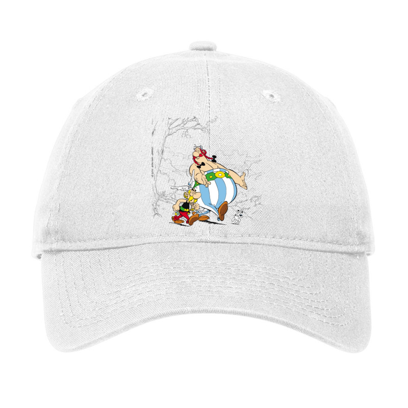 Asterix Obelix Dogmatix Taking A Walk Adjustable Cap by kakashop | Artistshot