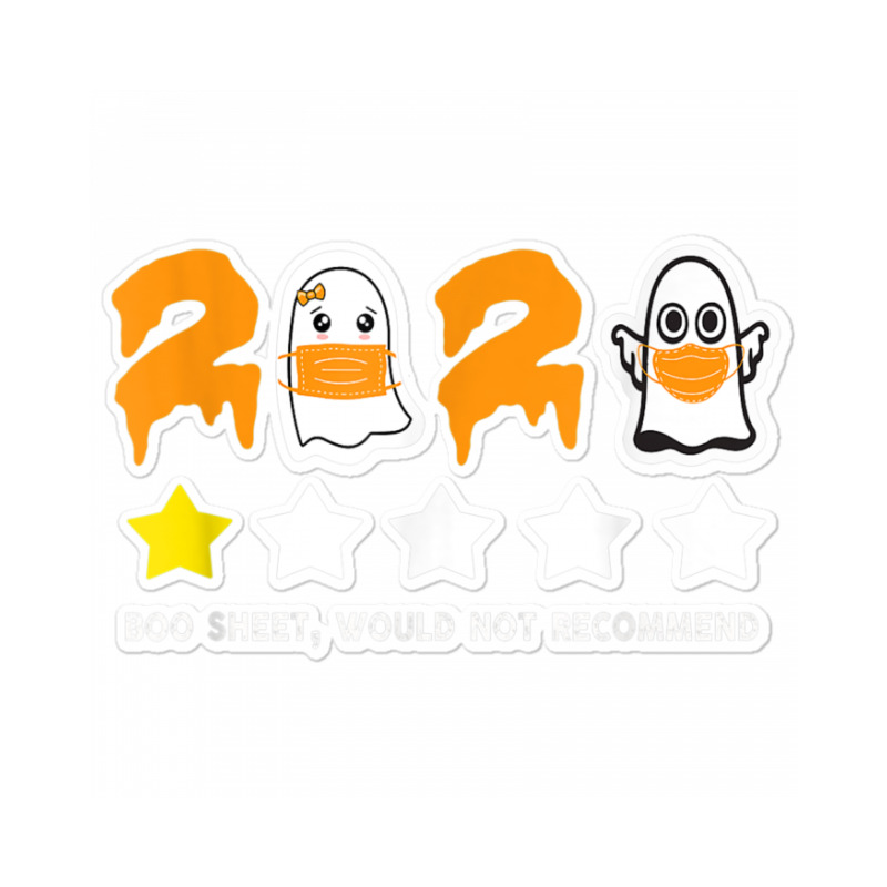 2020 Review One Star Rating Boo Sheet Sticker | Artistshot