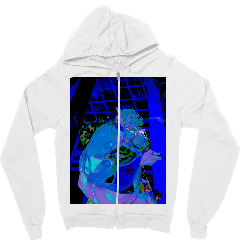 Neon Mononoke Zipper Hoodie by shafaqrabohz | Artistshot