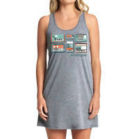 Techno Futuristic Beat Synthesizers Techno Music Genre Tank Top Tank Dress | Artistshot