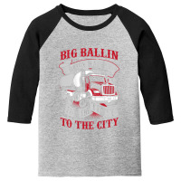 Big Ballin Dairy Hallin Titty To City Cow Milk Truck Driver Youth 3/4 Sleeve | Artistshot