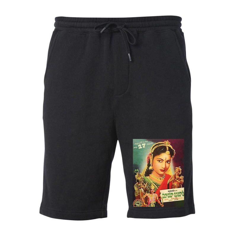 Mayabazar Indian Film Poster Fleece Short by BrentBir | Artistshot