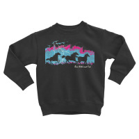 Run Wild And Free Running Horses Silhouettes Thunderstorm T Shirt Toddler Sweatshirt | Artistshot