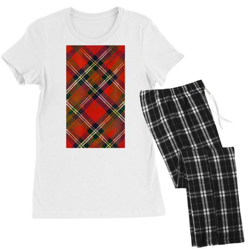 Scottish Tartan Plaid Pattern T Shirt Women's Pajamas Set by katheleenweb0 | Artistshot