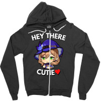 Lisa Hey There Cutie Genshin Impact Zipper Hoodie | Artistshot