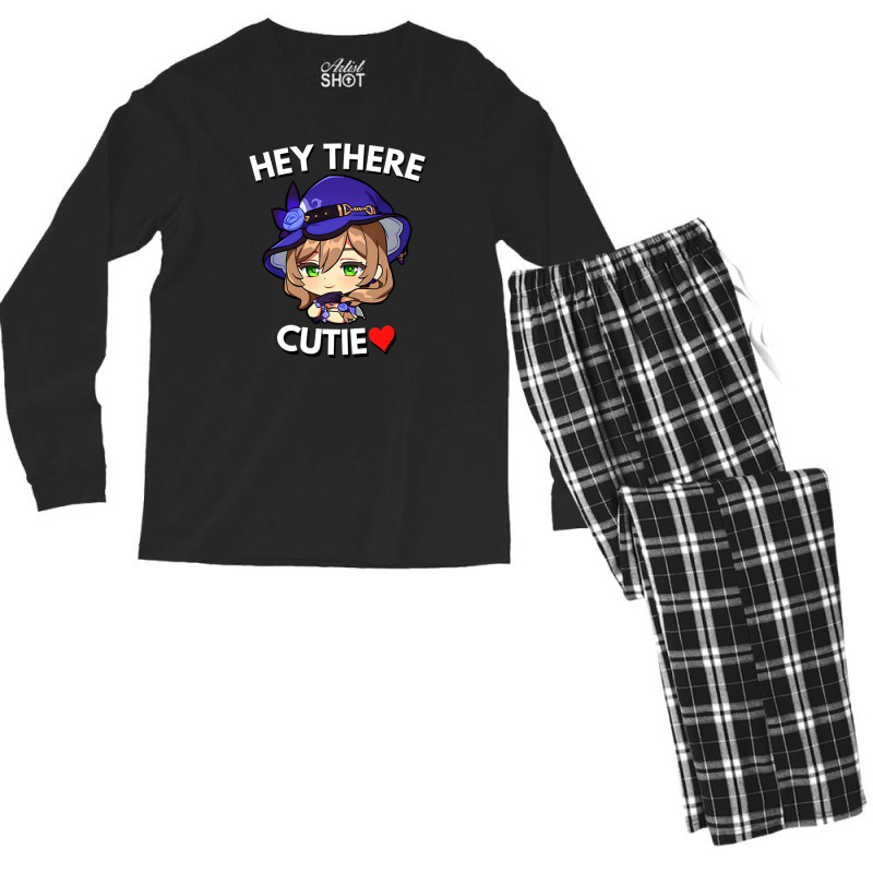 Lisa Hey There Cutie Genshin Impact Men's Long Sleeve Pajama Set | Artistshot