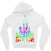 Happiest Castle On Earth (rainbow Explosion) Sleeveless Top Zipper Hoodie | Artistshot