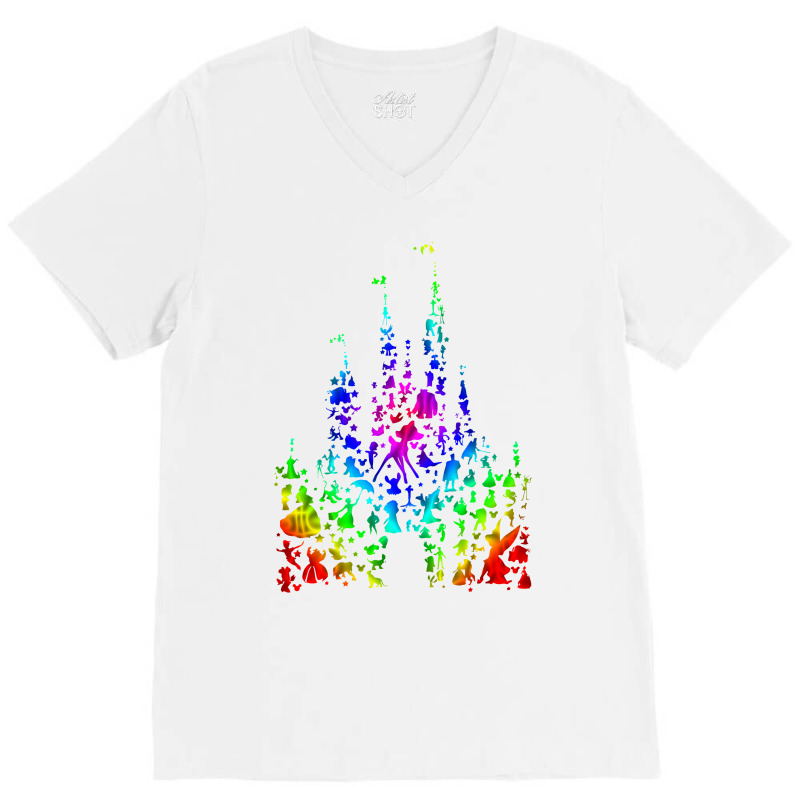 Happiest Castle On Earth (rainbow Explosion) Sleeveless Top V-neck Tee | Artistshot