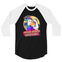 Thyroid Warrior Unbreakable Women Thyroid Awareness 3/4 Sleeve Shirt | Artistshot