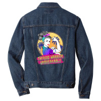 Thyroid Warrior Unbreakable Women Thyroid Awareness Men Denim Jacket | Artistshot