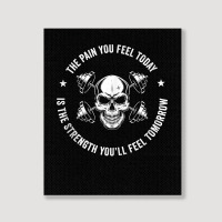 The Pain You Feel Today Hardcore Workout Tank Top Portrait Canvas Print | Artistshot