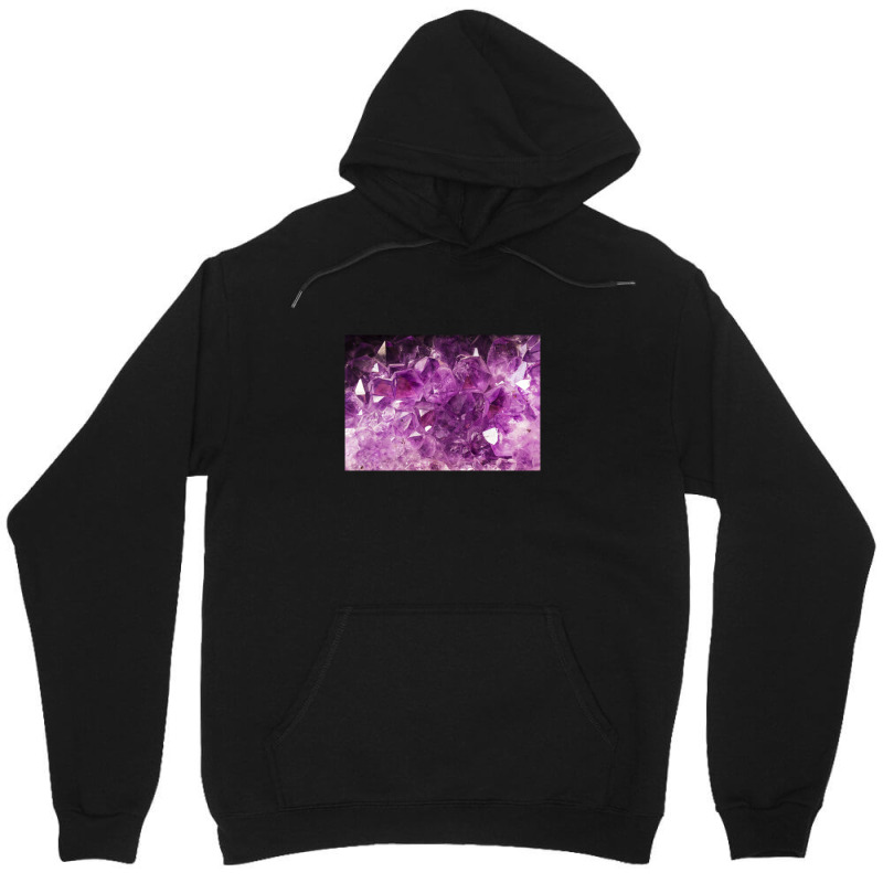 Purple Amethyst Crystals Texture Unisex Hoodie by JenniferJones | Artistshot