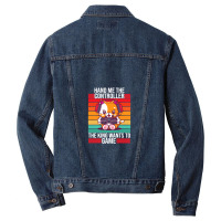 Gaming Hand Me The Controller King Men Denim Jacket | Artistshot