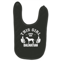 This Girl Loves Her Dalmatian Baby Bibs | Artistshot