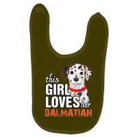 This Girl Loves Her Dalmatian Baby Bibs | Artistshot