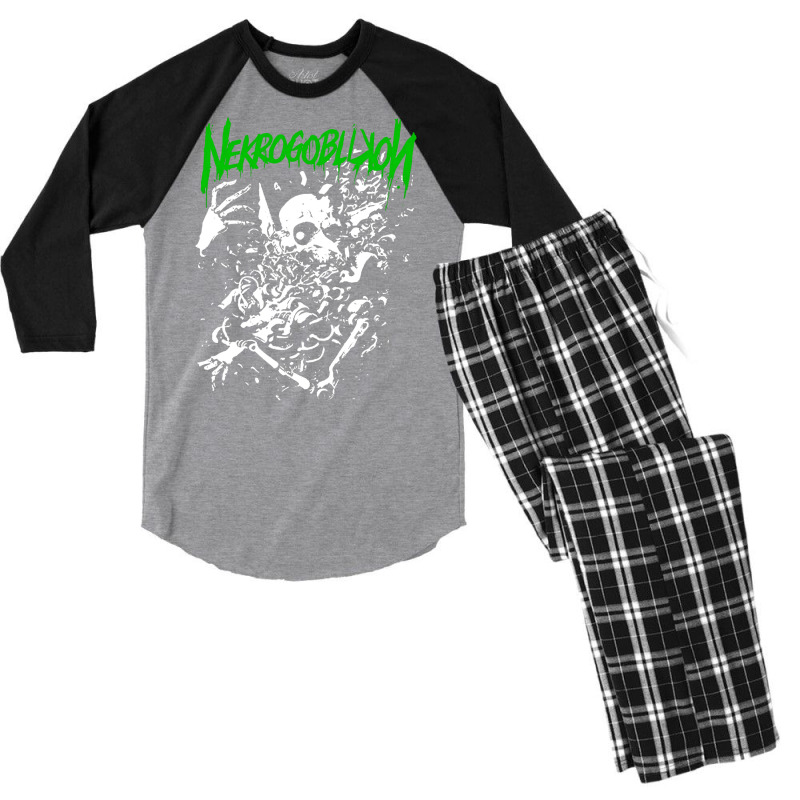 Nekrogoblikon Merch Nekrogoblikon Gift Halloween Day Men's 3/4 Sleeve Pajama Set by mrirtstruppg | Artistshot