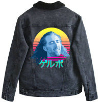 Nicolas Cage Stage Name Actor Filmmaker Coppola Received Many Awards F Unisex Sherpa-lined Denim Jacket | Artistshot