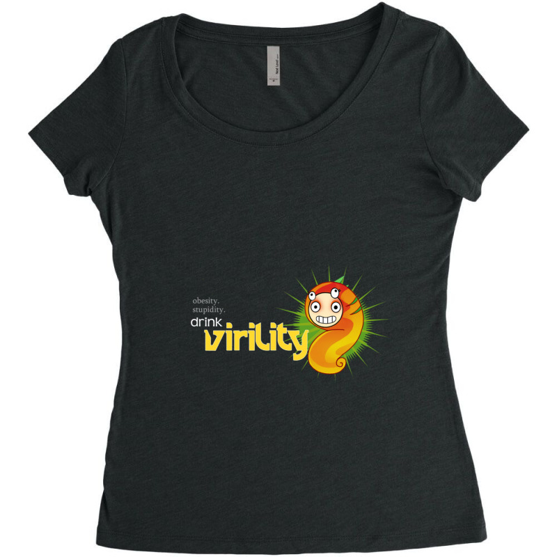 Obesity Stupidity Drink Virility Women's Triblend Scoop T-shirt by GeorgieUnsicker | Artistshot