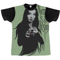 Normal Is An Illusion   Morticia Addams Graphic T-shirt | Artistshot