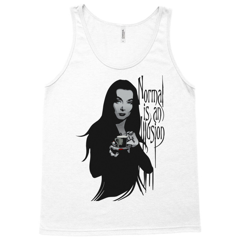 Normal Is An Illusion   Morticia Addams Tank Top by mrirtstruppg | Artistshot