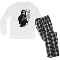 Normal Is An Illusion   Morticia Addams Men's Long Sleeve Pajama Set | Artistshot