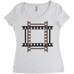 frame decorative movie cinema Women's Triblend Scoop T-shirt | Artistshot