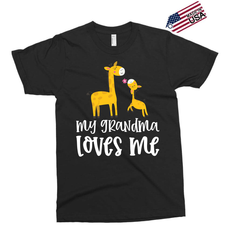 Giraffe My Grandma Loves Me Exclusive T-shirt by CueTrendyFinds | Artistshot