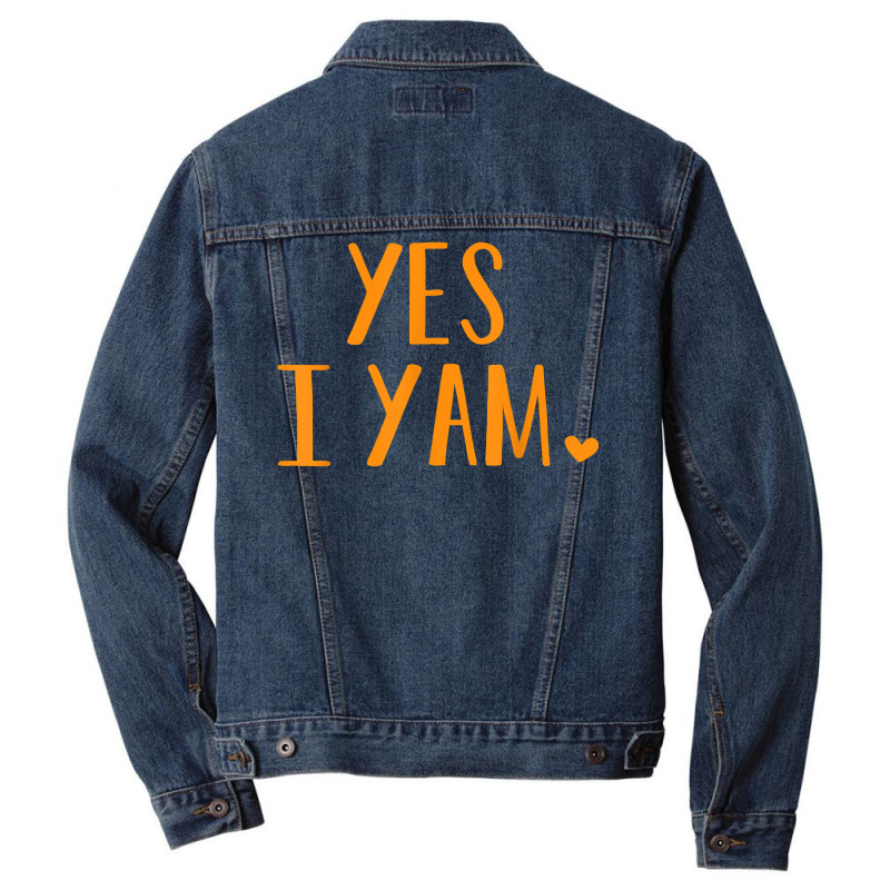 Yes I Yam My Sweet Potato For Matching Couple Thanksgiving T Shirt Men Denim Jacket | Artistshot