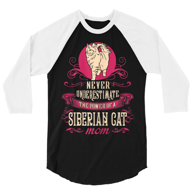 Womens Power Of Siberian Cat Mom 3/4 Sleeve Shirt by HOPERYDEN | Artistshot