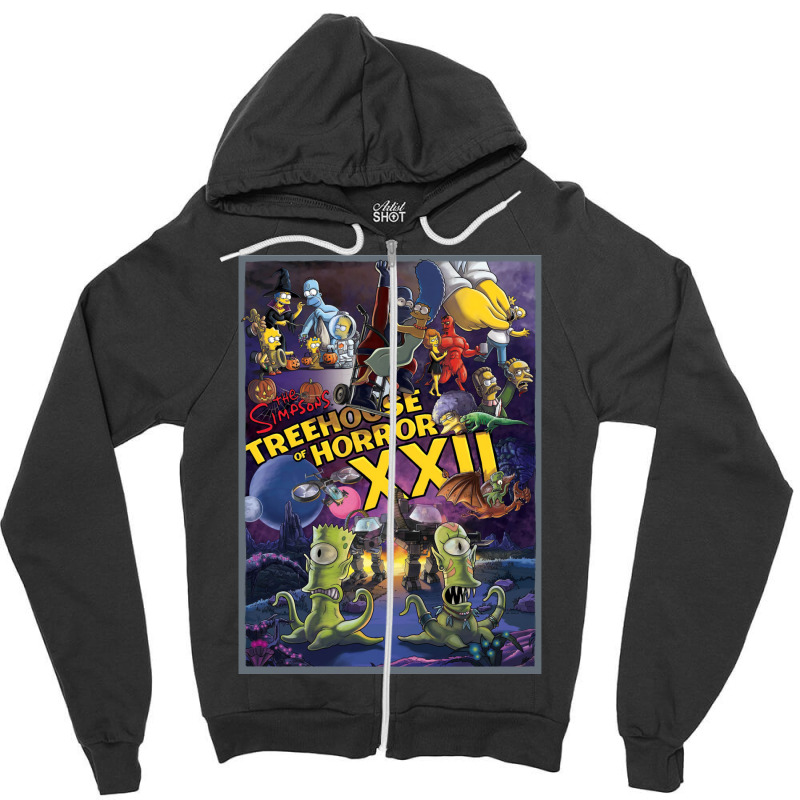 Treehouse Of Horror Xxii Zipper Hoodie by snickshreefd | Artistshot