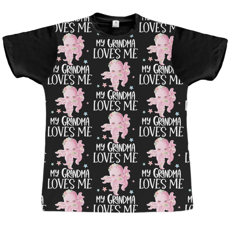 Pink Octopus My Grandma Loves Me Graphic T-shirt by CueTrendyFinds | Artistshot