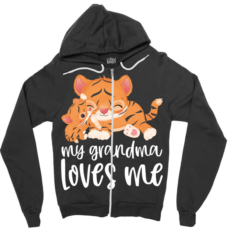 My Grandma Loves Me - Tigers Zipper Hoodie by CueTrendyFinds | Artistshot