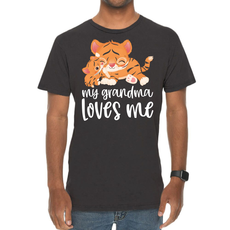 My Grandma Loves Me - Tigers Vintage T-Shirt by CueTrendyFinds | Artistshot