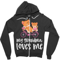 Tigers On Bike My Grandma Loves Me Zipper Hoodie | Artistshot