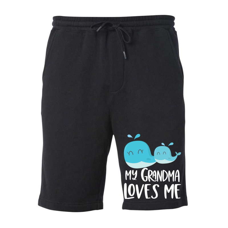 My Grandma Loves Me - Blue Whales Fleece Short by CueTrendyFinds | Artistshot