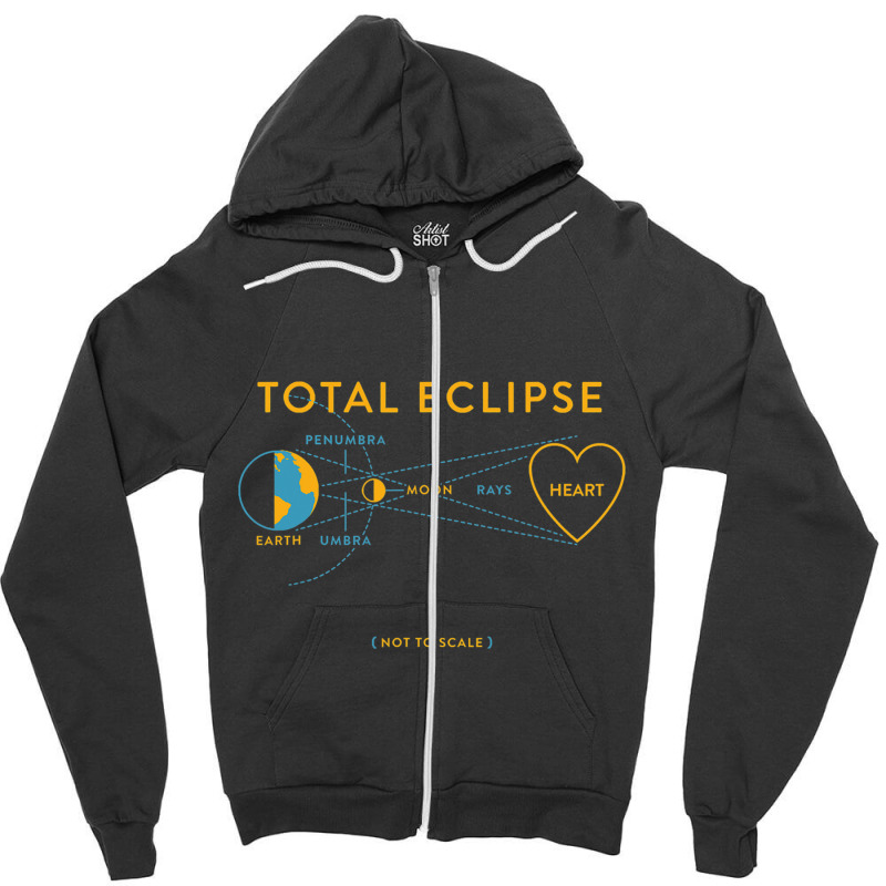 Total Eclipse Of The Heart Love Through The Eyes Of Math Zipper Hoodie by Iribe890 | Artistshot