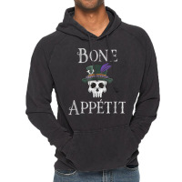 Vintage New Orleans Theme Voodoo Skull Fun Bone Appetit Pun T Shirt Vintage Hoodie | Artistshot