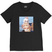 Genshin Impact Paimon Cute Paimon Portrait From Genshin Impact V-neck Tee | Artistshot