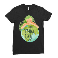 Happy Mother Earth Day Girl Hugging Earth8tan3x9a6d 94 Ladies Fitted T-shirt | Artistshot