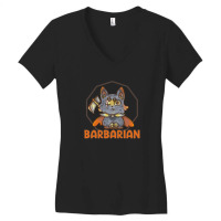 Barbarian Dnd Kitten Friend Women's V-neck T-shirt | Artistshot