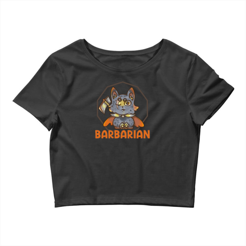 Barbarian Dnd Kitten Friend Crop Top by AbeaJuanje | Artistshot